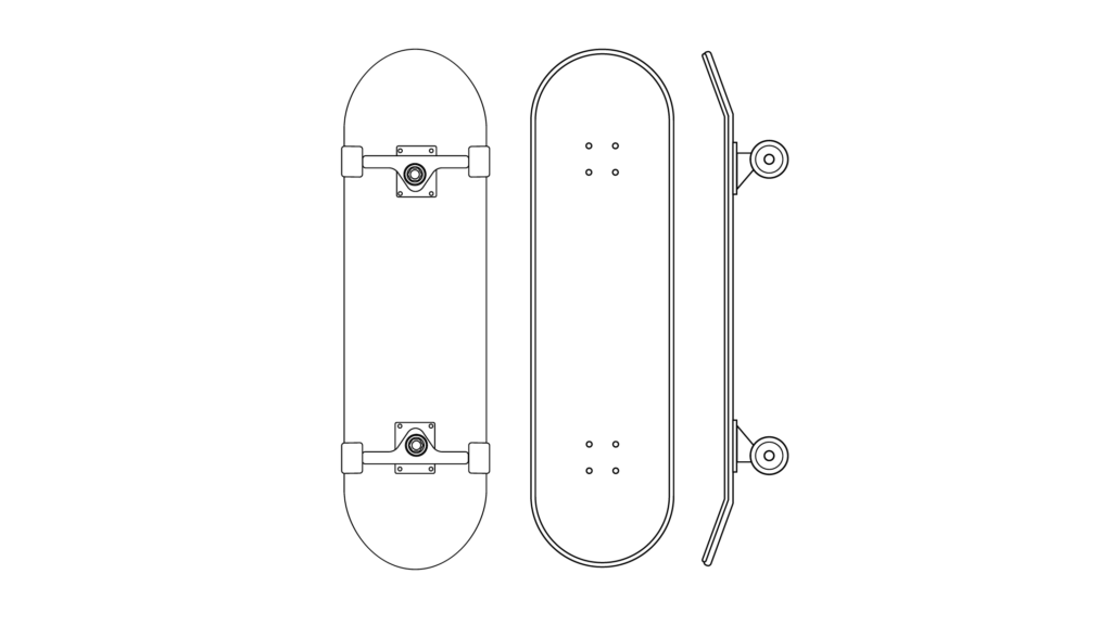ストリート型のスケートボード